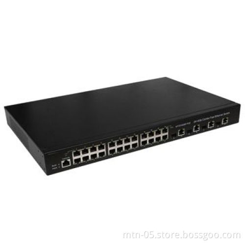 24-port 10/100M POE Ethernet Switch, Supports Auto MDI/MDIX